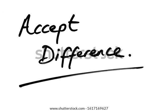 accept-difference-handwritten-on-white-background-ilustraci-n-de-stock