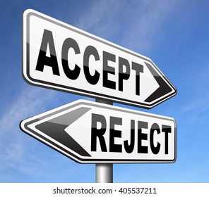 Accept Reject Approve Decline Refuse Offer Stock Illustration 405537211 ...