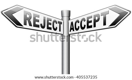 accept reject approve decline refuse offer stock illustration decline an offer