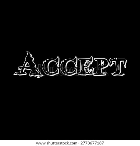Accept text on black background