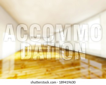 Accommodation home creative conceptual illustration