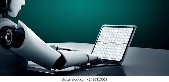Accounting software on computer screen showing financial statement spreadsheets and account balance of corporate business offer accountant a fine calculation accounting snugly 3D illustration