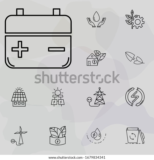 accumulator icon. Ecology icons universal set for\
web and\
mobile
