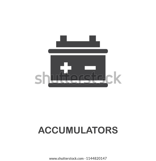 Accumulators
creative icon. Simple element illustration. Accumulators concept
symbol design from car parts collection. Can be used for web,
mobile, web design, apps, software,
print