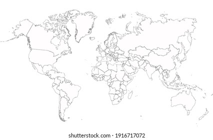 127,363 World Map With Countries Black And White Images, Stock Photos ...