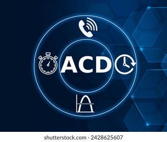 ACD average call duration concept, a measurement in telecommunications that reflects an average length of telephone calls transmitted on telecommunication networks.