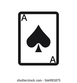 Ace Card Icon On White Background Stock Illustration 566981875 ...