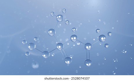 acephate molecular structure, 3d model molecule, insecticide, structural chemical formula view from a microscope