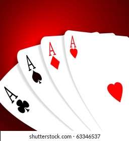 Aces on a gradient background