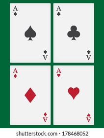 aces cards suits playing