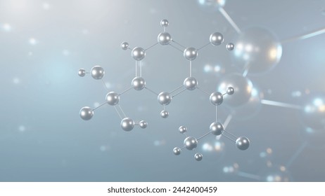 acetarsol molecular structure, 3d model molecule, anti-infective drug, structural chemical formula view from a microscope