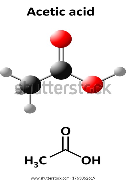 酢酸エタン酸は 無色の液状有機化合物であり 化学式ch3cooh Ch3co2h C2h4o2 Hc2h3o2とも表記 で示される のイラスト素材