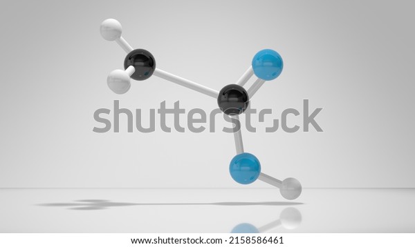 Acetic acid\
molecule atoms chemical structure science chemistry research,\
Acetic acid  - 3D Illustration rendering\
