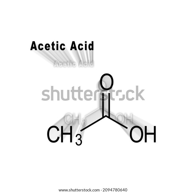 Acetic Acid Structural Chemical Formula On Stock Illustration   Acetic Acid Structural Chemical Formula 600w 2094780640 