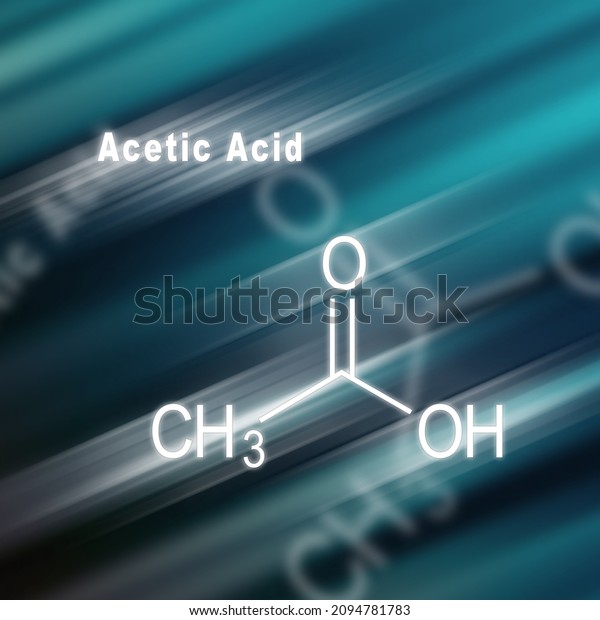 Acetic Acid Structural Chemical Formula Futuristic Stock Illustration   Acetic Acid Structural Chemical Formula 600w 2094781783 