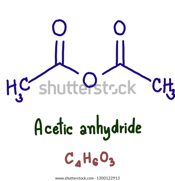 Acetic Anhydride Like Most Acid Anhydrides Stock Illustration 1300122913