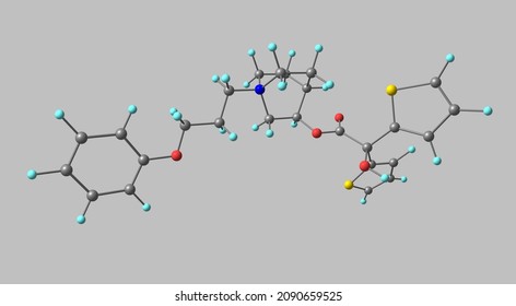 Aclidinium Bromide Is A Long-acting, Inhaled Muscarinic Antagonist. 3d Illustration