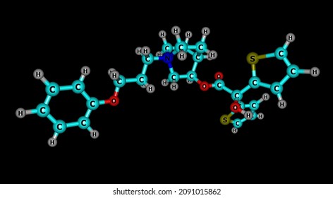 Aclidinium Bromide Is A Long-acting, Inhaled Muscarinic Antagonist. 3d Illustration