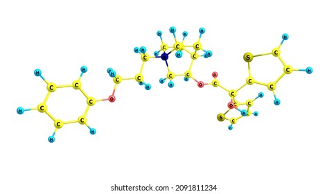 Aclidinium Bromide Is A Long-acting, Inhaled Muscarinic Antagonist. 3d Illustration