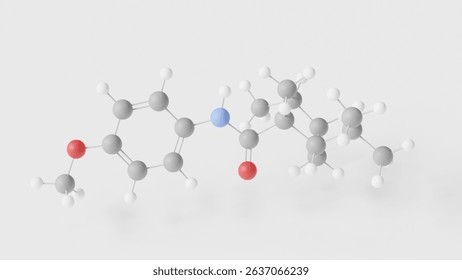 acoltremon molecule 3d, molecular structure, ball and stick model, structural chemical formula trpm8 agonist
