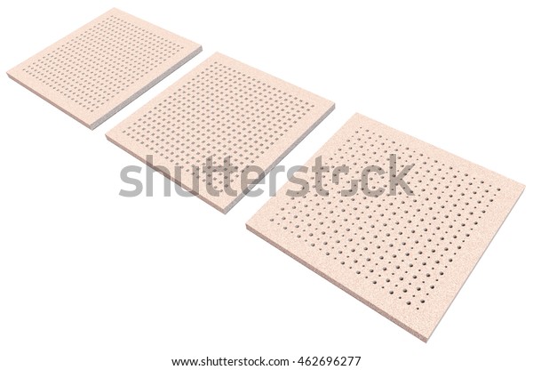 Acoustic Ceiling Tiles Isolated On White Stock Illustration