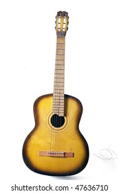 Acoustic Guitar With Broken String