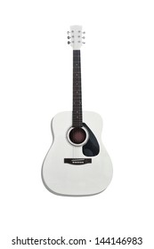 Acoustic Guitar On White Background