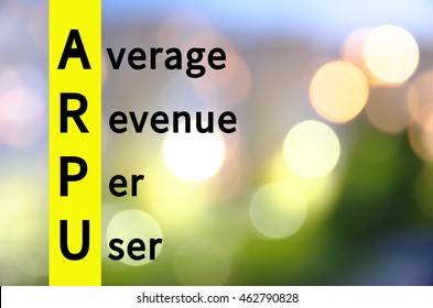 Acronym ARPU As Average Revenue Per User