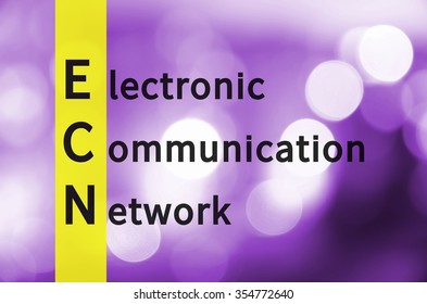 Acronym Ecn Electronic Communication Network Background Stock Acronym Ecn Electronic Communication Network Background Stock