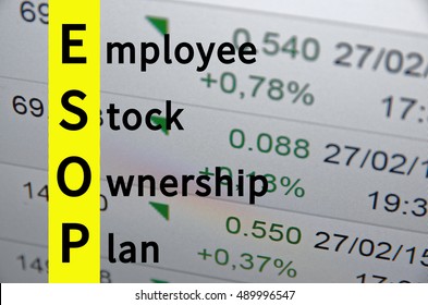 Acronym ESOP as Employee stock ownership plan