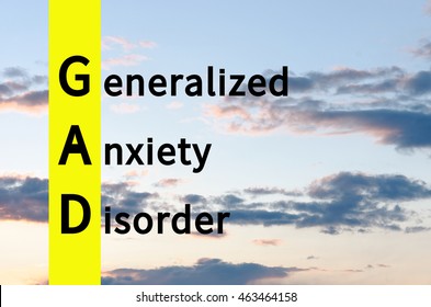 Acronym GAD As Generalized Anxiety Disorder