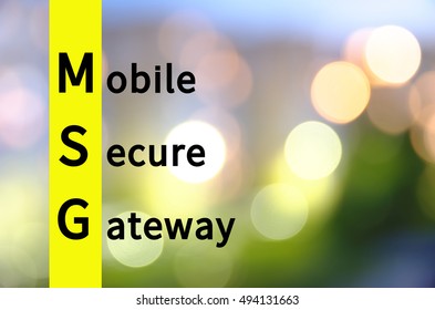 Acronym MSG As Mobile Secure Gateway