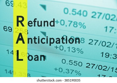 Acronym RAL as Refund anticipation loan