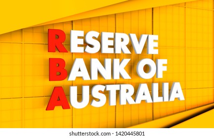 Acronym RBA - Reserve Bank Of Australia. 3D Rendering.