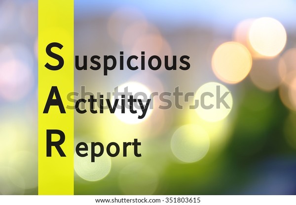 Acronym Sar Suspicious Activity Report Background Stock Illustration ...