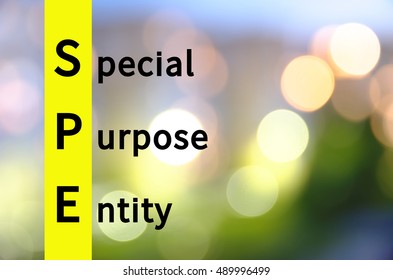 Acronym SPE As Special Purpose Entity