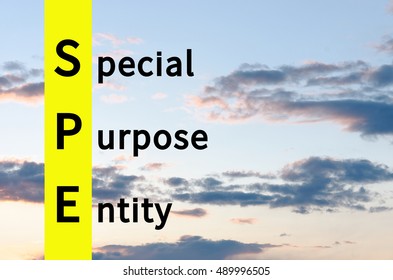 Acronym SPE As Special Purpose Entity