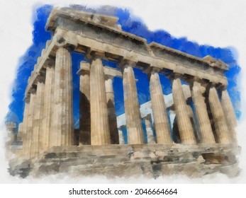 アテネ パルテノン神殿 のイラスト素材 画像 ベクター画像 Shutterstock