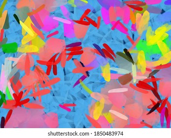 Acrylic Abstract Art Blue Background Stock Illustration Shutterstock