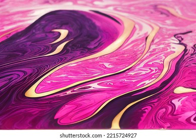 Acrylic Fluid Art Technique Marble Background Texture