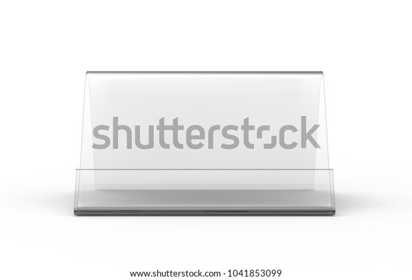 Download Acrylic Stand Mockup 3d Render Transparent Stock Illustration 1041853099