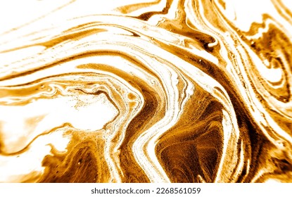 Acrylic Yellow Brown Vintage Ebru Background  Golden Light Modern Water Wallpaper Ink   Creative Organic Cream Gradient Art  Artistic Oil Canvas Fluid 