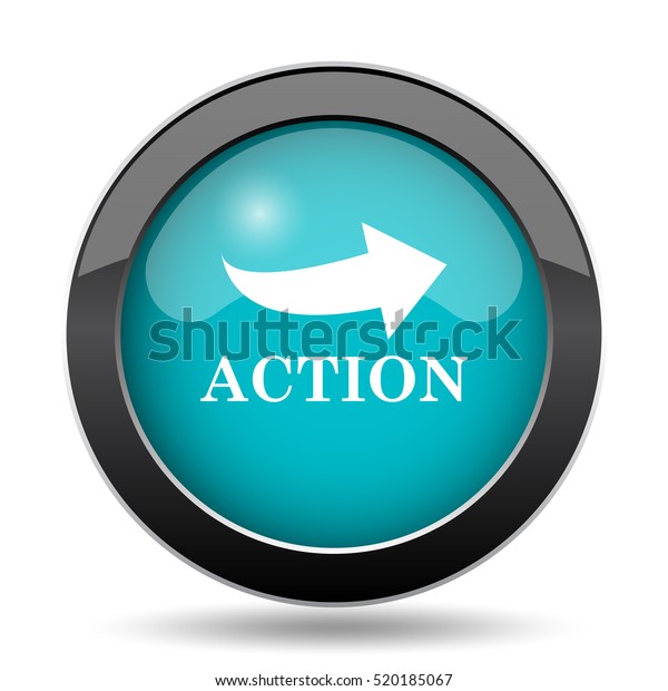 Action Icon Action Website Button On Stock Illustration 520185067
