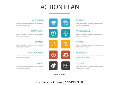 Action Plan Infographic 10 Option Conceptimprovement Stock Illustration ...