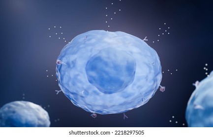 Activated Mast Cell Releasing Histamine, 3d Illustration