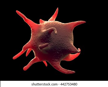 Activated platelets - 3d rendering