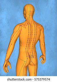 Acupuncture model M-POSE Mylie-01-12, 3D Model