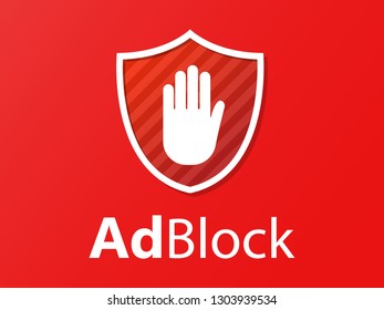 Ad Block Blocking, Pop Up Ad Blocker Illustration