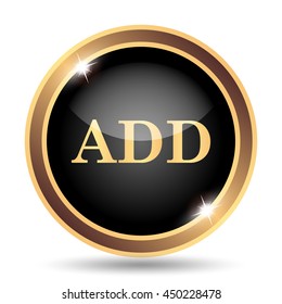 Add icon. Internet button on white background.