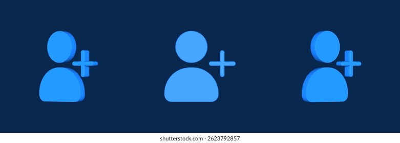 add user user interface 3D icon